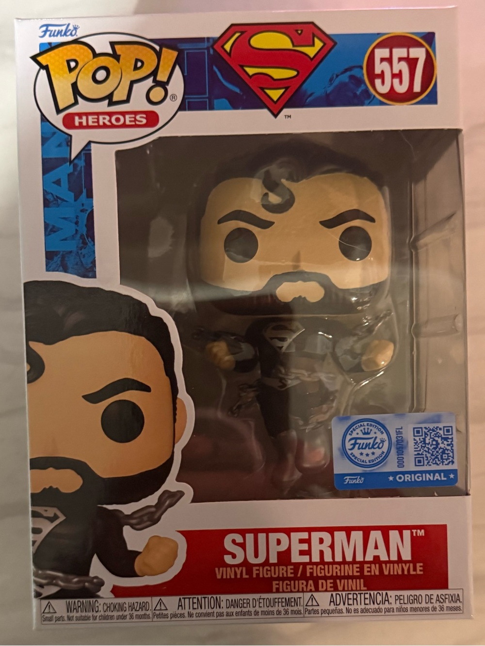 Funko Pop! Heroes Superman Vinyl Figure - Black, Red, Blue